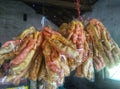 Krupuk snacks at traditional stalls
