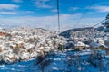 Krushevo Winter Scenary with Amazing Background Royalty Free Stock Photo
