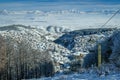 Krushevo Winter Scenery with Amazing Background Royalty Free Stock Photo