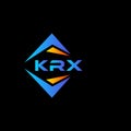 KRX abstract technology logo design on Black background. KRX creative initials letter logo concept Royalty Free Stock Photo