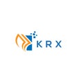 KRX credit repair accounting logo design on white background. KRX creative initials Growth graph letter logo concept. KRX business Royalty Free Stock Photo