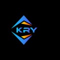 KRY abstract technology logo design on Black background. KRY creative initials letter logo concept Royalty Free Stock Photo