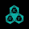 KRY creative minimalist letter logo. KRY unique vector initials alphabet letter logo design Royalty Free Stock Photo