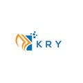 KRY credit repair accounting logo design on white background. KRY creative initials Growth graph letter logo concept. KRY business Royalty Free Stock Photo