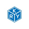 KRY letter logo design on black background. KRY creative initials letter logo concept. KRY letter design Royalty Free Stock Photo