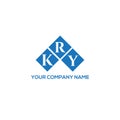 KRY letter logo design on white background. KRY creative initials letter logo concept. KRY letter design.KRY letter logo design on Royalty Free Stock Photo