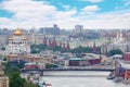 Krymsky bridge in Moscow, Russia.