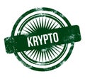 krypto - green grunge stamp