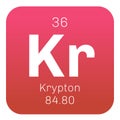 Krypton chemical element Royalty Free Stock Photo