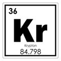 Krypton chemical element Royalty Free Stock Photo