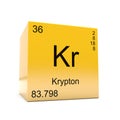 Krypton chemical element symbol from periodic table Royalty Free Stock Photo