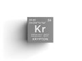 Krypton. Noble gases. Chemical Element of Mendeleev\'s Periodic Table.. 3D illustration