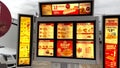 Krystal Burgers fast food restaurant drive thru menu