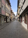 KrÃÂ¤merbrÃÂ¼cke street in Erfurt Royalty Free Stock Photo