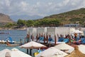 Ksamil beach, Albania, Thursday 31 August 2023 Exploring three islands beaches on foot walking on blue lagoon private paradise