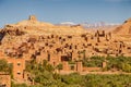 Ksar Ait Ben haddou, old Berber adobe-brick village or kasbah. Ouarzazate, Draa-Tafilalet, Morocco, North Africa.