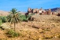Ksar - old fortified castle in desert Royalty Free Stock Photo