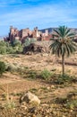 Ksar - old fortified castle in desert Royalty Free Stock Photo
