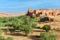 Ksar - old fortified castle in desert Royalty Free Stock Photo