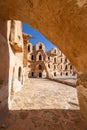 Ancient fortified Berber granary at Ksar Ouled Soltane, that was used as a set for the Star Wars movie, The Phantom Menace Royalty Free Stock Photo