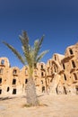 Ancient fortified Berber granary at Ksar Ouled Soltane, that was used as a set for the Star Wars movie, The Phantom Menace Royalty Free Stock Photo