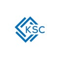 KSC letter logo design on white background. KSC creative circle letter logo concept. Royalty Free Stock Photo