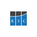 KSC letter logo design on WHITE background. KSC creative initials letter logo concept. KSC letter design Royalty Free Stock Photo