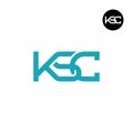 KSC Logo Letter Monogram Design Royalty Free Stock Photo