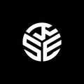 KSE letter logo design on black background. KSE creative initials letter logo concept. KSE letter design Royalty Free Stock Photo