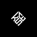 KSE letter logo design on black background. KSE creative initials letter logo concept. KSE letter design Royalty Free Stock Photo