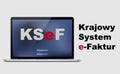 KSeF, Krajowy System e Faktur, text written on laptop screen Royalty Free Stock Photo