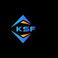 KSF abstract technology logo design on Black background. KSF creative initials letter logo concept Royalty Free Stock Photo