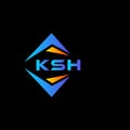 KSH abstract technology logo design on Black background. KSH creative initials letter logo concept Royalty Free Stock Photo