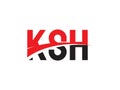 KSH Letter Initial Logo Design Royalty Free Stock Photo