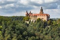 Ksiaz - a historic castle in the castle complex in autumn. Famous touristic landmark