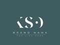 KSO abstract letter logo design Royalty Free Stock Photo