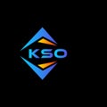 KSO abstract technology logo design on Black background. KSO creative initials letter logo concept Royalty Free Stock Photo