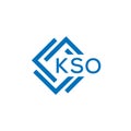 KSO letter logo design on white background. KSO creative circle letter logo concept Royalty Free Stock Photo