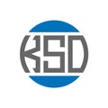 KSO letter logo design on white background. KSO creative initials circle logo concept. KSO letter design Royalty Free Stock Photo