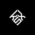 KSX letter logo design on black background. KSX creative initials letter logo concept. KSX letter design Royalty Free Stock Photo