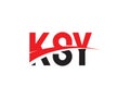 KSY Letter Initial Logo Design Vector Illustration