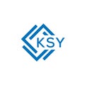 KSY letter logo design on white background. KSY creative circle letter logo concept. KSY letter design.KSY letter logo design on