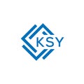 KSY letter logo design on white background. KSY creative circle letter logo concept. KSY letter design.KSY letter logo design on Royalty Free Stock Photo