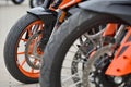 KTM 390 Duke and KTM 790 Adventure motorcycles Royalty Free Stock Photo