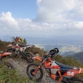 KTM korean adenture enduro extreme motocross Royalty Free Stock Photo