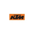 KTM logo editorial illustrative on white background