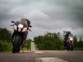 KTM RC8R sports motorcycle on a the D964 towards Verdun