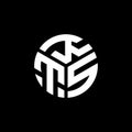 KTS letter logo design on black background. KTS creative initials letter logo concept. KTS letter design Royalty Free Stock Photo