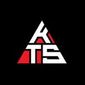 KTS triangle letter logo design with triangle shape. KTS triangle logo design monogram. KTS triangle vector logo template with red Royalty Free Stock Photo