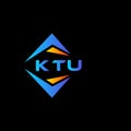 KTU abstract technology logo design on Black background. KTU creative initials letter logo concept Royalty Free Stock Photo